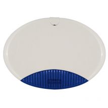 Sirène auto-alimentée iside 130-WB couleur blanche - lumière clignotante bleue haute luminosité programmable