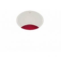 Sirène auto-alimentée iside 130-WR couleur blanche - lumière clignotante rouge haute luminosité programmable