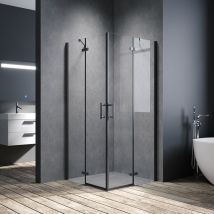 Sirhona - Cabine de douche d'angle moderne Cabine de douche à porte pliante Verre trempé 6MM, charnière en alliage, structure renforcée par des tiges