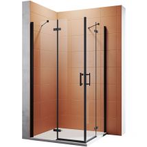 Sirhona - Cabine de douche d'angle Porte pliante Cabine de douche Verre trempé 6MM, Charnières en alliage, Renfort en acier inoxydable (900x900mm)