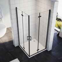 Sirhona - Cabine de douche pliante Cabine de douche d'angle Salle de bain Verre trempé nano nettoyant 6MM, charnière en alliage de zinc, cadre en