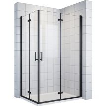 Sirhona - Cabine de douche pliante Cabine de douche d'angle Salle de bain Verre trempé nano nettoyant 6MM, charnière en alliage de zinc, cadre en