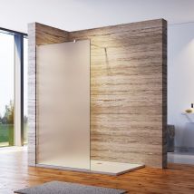 Sonni - Walk In Parois de douche avec stabilisateur en verre 8 mm entièrement satiné y compris nano-revêtement 110x200 cm