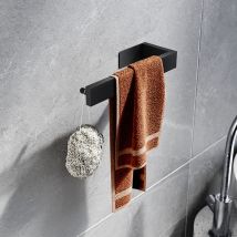 4 Pièces Porte Serviettes Salle de Bains wc en Acier Inoxydable SUS304 Crochet Porte-papier toilette 60 cm Long Barre Anneaux porte-serviettes