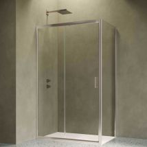 Siro - Box doccia ad angolo 100x80 cm con 1 anta scorrevole