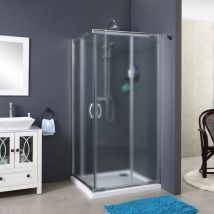 Siro - Cabine de douche coulissante d'angle 80x100 cm