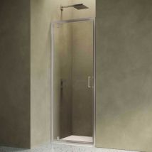 Duschabtrennung für 80 cm Nische mit chrom/transparenter Flügeltür - Siro