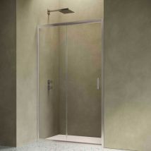 Duschabtrennung für Nische 120 cm 1 chrom/transparente Schiebetür - Siro