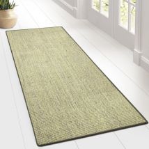 Teppich-Läufer auf Maß gekettelt Sylt heu 66 x 400 cm