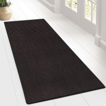 Teppich-Läufer auf Maß gekettelt Sylt schwarz 66 x 450 cm