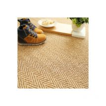 Décoweb - Sisal - Veracruz Chevron - Ecru - Rouleau de 4m x 4m