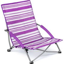 Trail Outdoor Leisure - Low Folding Chair - Purple Stripe