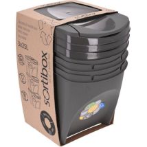 Système de bacs de recyclage empilables 3 x 25 l