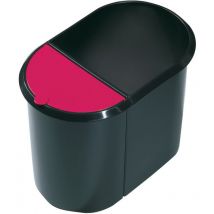 Helit - Papelera Duo-System negro/rojo