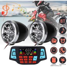 Drillpro - Sistema di altoparlanti usb MP3 per manubrio multifunzione Bluetooth per moto da 12V
