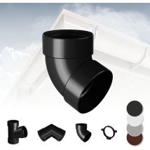 Sistema di grondaie - 130mm in plastica pvc, selezione di componenti Rainway 130: Antracite, Curva 67° doppia