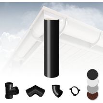Sistema di grondaie - 90mm in plastica PVC, selezione di componenti - RainWay 90: Antracite, Tubo di scarico