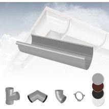Sistema di grondaie - 90mm in plastica pvc, selezione di componenti Rainway 90: Grigio, Grondaia
