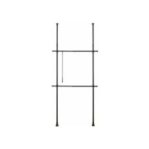 Porta Abiti Telescopico Su Misura Hercules Basic Per Guardaroba, Soluzione Senza Foratura, Regolabile In Lunghezza E Altezza, In Acciaio, 75-120x165-