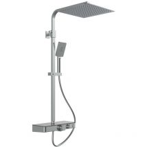 Schütte - Sistema doccia ocean cromo-antracite con - miscelatore termostatico e mensola