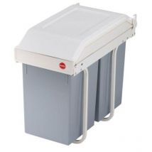hailo-3659-001-cubo de reciclaje integrable multi-box duo l de 2x14 litros