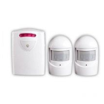 Kueatily - Sistemas de alarma de seguridad, 1 receptor y 2 detectores de movimiento pir resistentes a la intemperie para patio, garaje o granero, kit