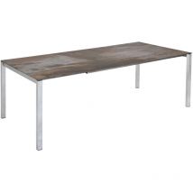 Gartentisch Etna Alpha Edelstahl 160x95 cm Tisch Terrassentisch hpl Oxido Blacksteel - Sit Mobilia