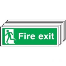 Sitesafe 150 x 300 Fire Exit Running Man Left - Nite Glo Self Adhesive
