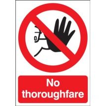 Sitesafe 210 x 148mm No Thoroughfare - Rigid