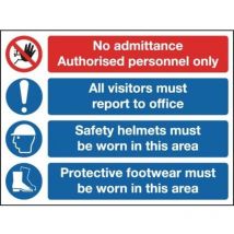 Sitesafe 600 x 800mm No Admittance Authorised Personnel Only All Visitors Must R