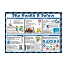 Site Health & Safety Poster Laminated (590 x 420mm) - Sitesafe