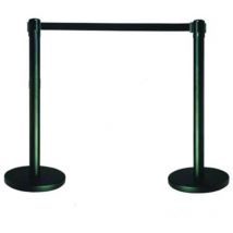 Sitesafe Tensabarrier Advance Barrier System - Black Post with Black Webbing