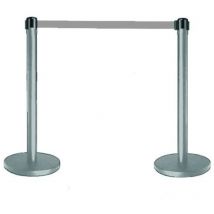 Sitesafe Tensabarrier Advance Barrier System - Grey Post with Grey Webbing