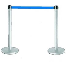 Sitesafe Tensabarrier Advance Barrier System - Stainless Steel Post with Blue We