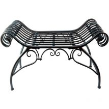 Sitzbank aus Metall Grau-MC4329G