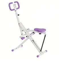 Sitzende Kniebeugenmaschine, Beinpresse, 3 Geschwindigkeitsstufen, Lcd-bildschirm, 63 X 89 X 155 Cm, Multifunktionales Fitnessgerät, Weiß