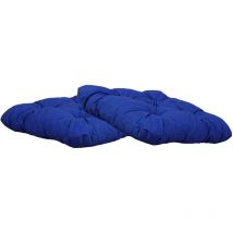 Sitzkissen Auflage Sitzpolster, 50 x 50 x 8 cm, 2er Set, blau