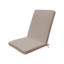 Abnehmbar und wasserdichtes Polyesterkissen mit mittlerer Rückseite 90 x 40 cm pro Stuhl - Tan - Tan