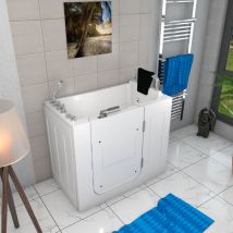 Acquavapore - Sitzwanne Whirlpool Badewanne mit Tür S08WP-TH-B-R 110x68cm