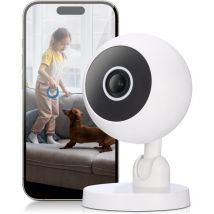 SJLERST 1080P Caméra Surveillance WiFi Intérieure, Caméra Connectée Smartphone,Vision Nocturne, Détection de Mouvement Suivi Intelligent, Audio