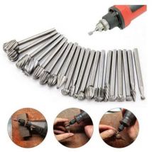SJLERST 20-teiliges HSS-Frässtift-Set, Wolframkarbid-Fräser-Bits, 1/8 Zoll (3 mm) Schaft, Dremel-Frässtifte für Heimwerker, Holzbearbeitung,