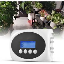 3W Solar Automatic Watering Device Dual Pump Timed Irrigator, USB/Solar Panel Powered Drip Irrigation Kits 20m Tube Length for Flowers Plants