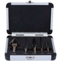 Sjlerst - 5Pcs hss Forets étagé Mèche conique Trépan à redan kit Outil électrique avec Boîte range