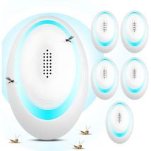 Sjlerst - 6pcs Ultrasonic Electronic Pest Repeller, Intelligent Frequency Conversion All-round Multifunctional Mosquito and Rodent Repellent Pests