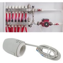 Sjlerst Actionneur Thermique électrique, Vanne de Chauffage par Le Sol étanche IP54 2W Collecteur D'actionneur Thermique électrique pour Thermostat