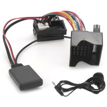 Sjlerst Adaptateur audio de câble aux-in Bluetooth 5.0 pour voiture adapté pour citroën C2/ C3/ C4/ C5/ C6 avec microphone