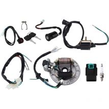 Sjlerst Bobine d'allumage cdi, faisceau de câbles de bougie d'allumage, Kit de Stator magnéto pour démarrage au pied de 50cc à 140cc, Dirt Pit Bike