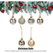 Sjlerst - Bola de árbol de Navidad irrompible, colgante de Navidad de pvc para decoración de festivales y fiestas navideñas