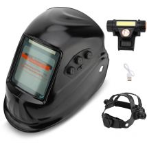 Sjlerst - Casque Soudure Automatique, avec Écran lcd pour Meulage de Soudure Tig Mig mma (Noir)