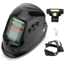 Sjlerst Casque Soudure Automatique, avec Écran lcd pour Meulage de Soudure Tig Mig mma (Noir)